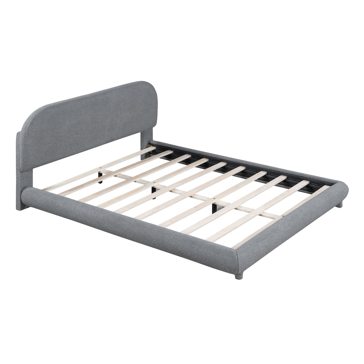 Upholstered Platform Bed with Thick Fabric