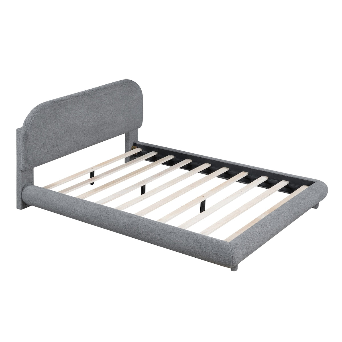 Upholstered Platform Bed with Thick Fabric