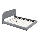 Upholstered Platform Bed with Thick Fabric