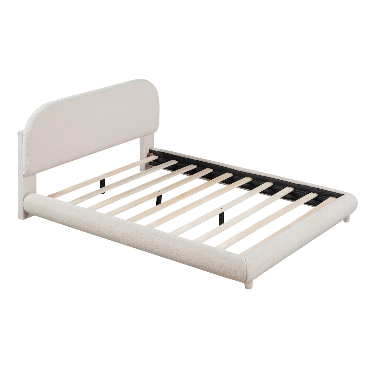 Upholstered Platform Bed with Thick Fabric