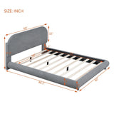 Upholstered Platform Bed with Thick Fabric