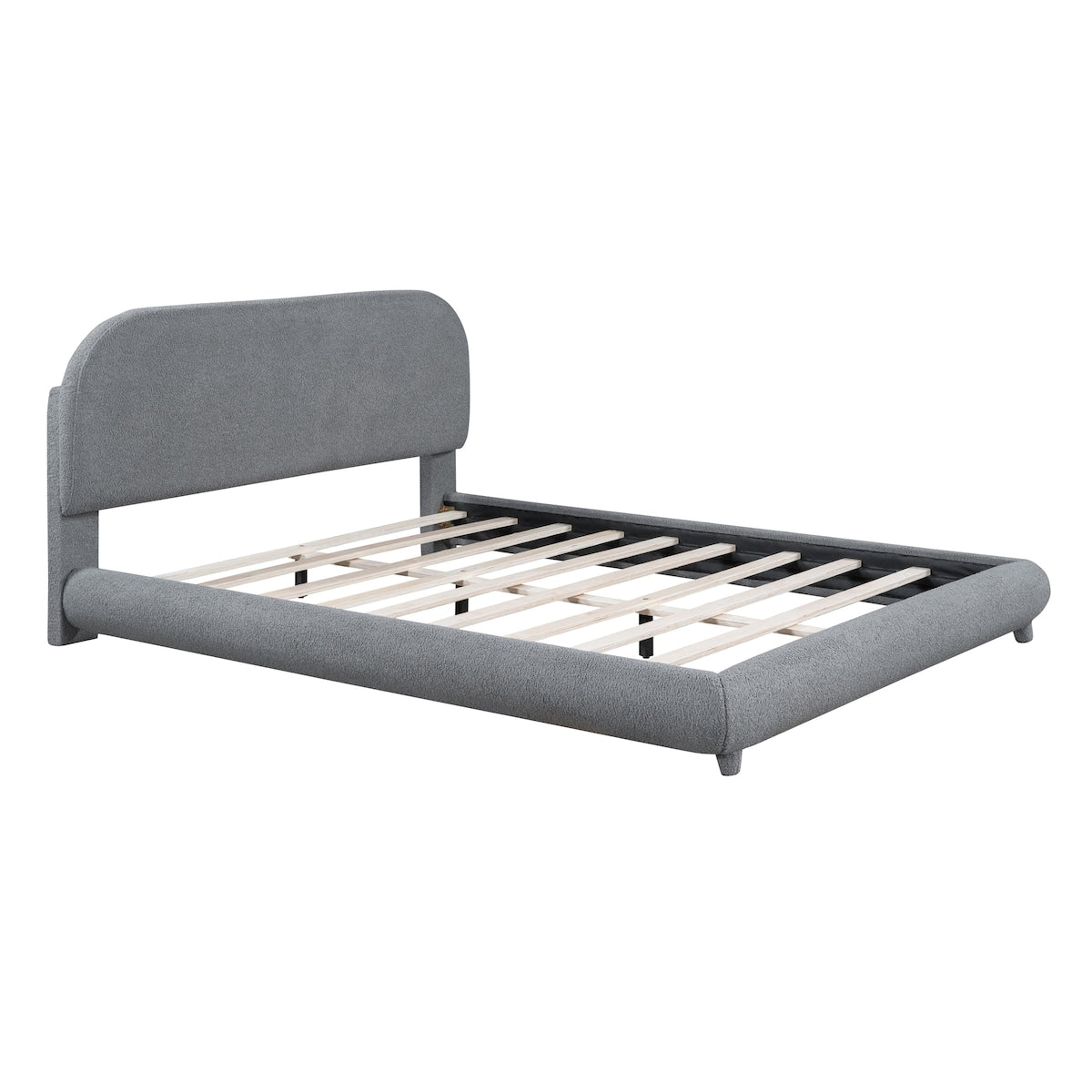 Upholstered Platform Bed with Thick Fabric