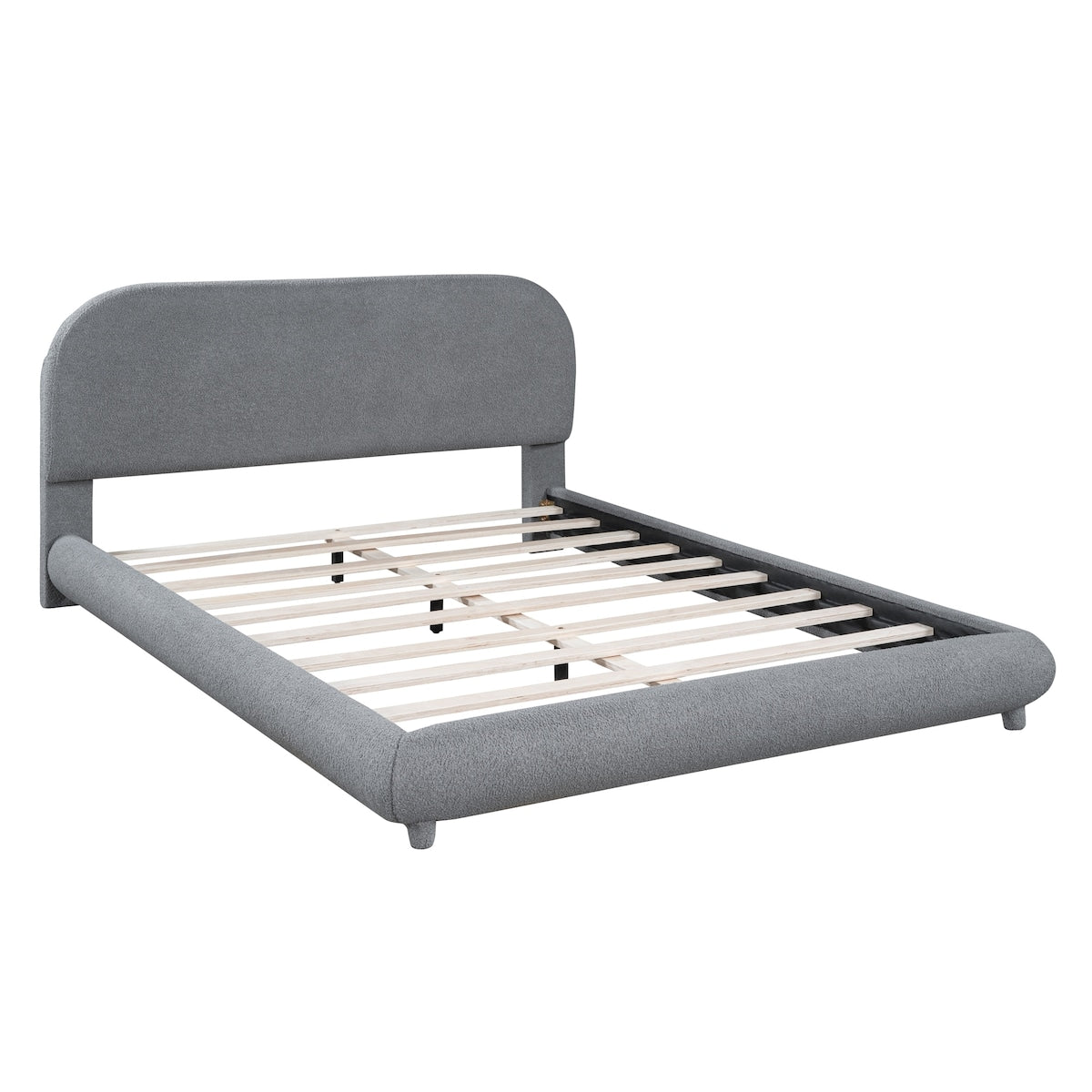 Upholstered Platform Bed with Thick Fabric