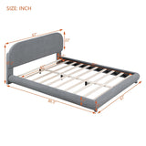 Upholstered Platform Bed with Thick Fabric