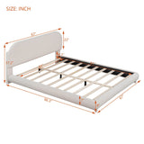 Upholstered Platform Bed with Thick Fabric