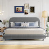Upholstered Platform Bed with Thick Fabric