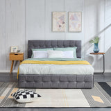 Upholstered Platform Bed with four Storage Drawers