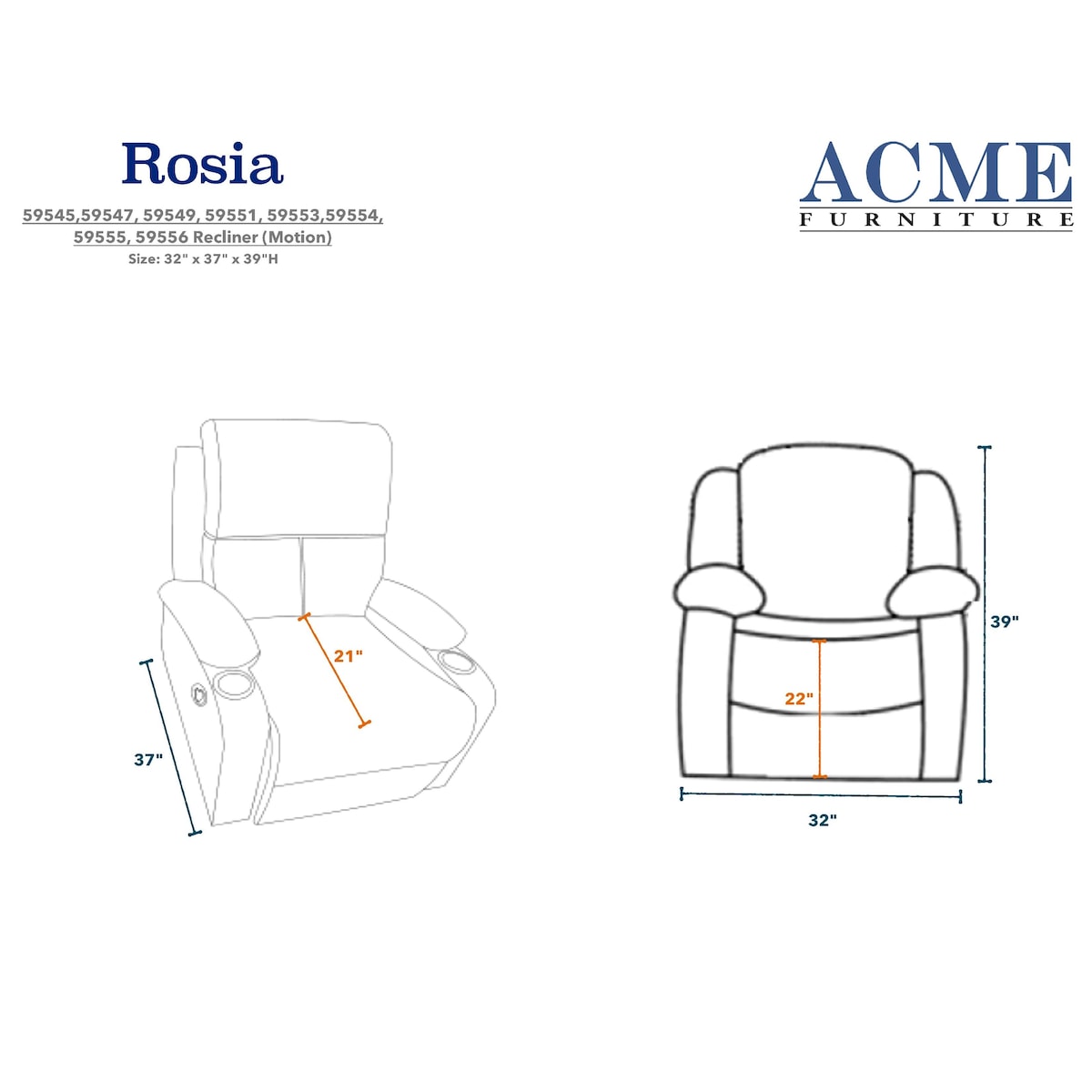 Upholstered Recliner(Motion) for living room