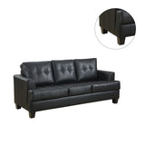 Upholstered Sleeper Sofa with Tufted, Black