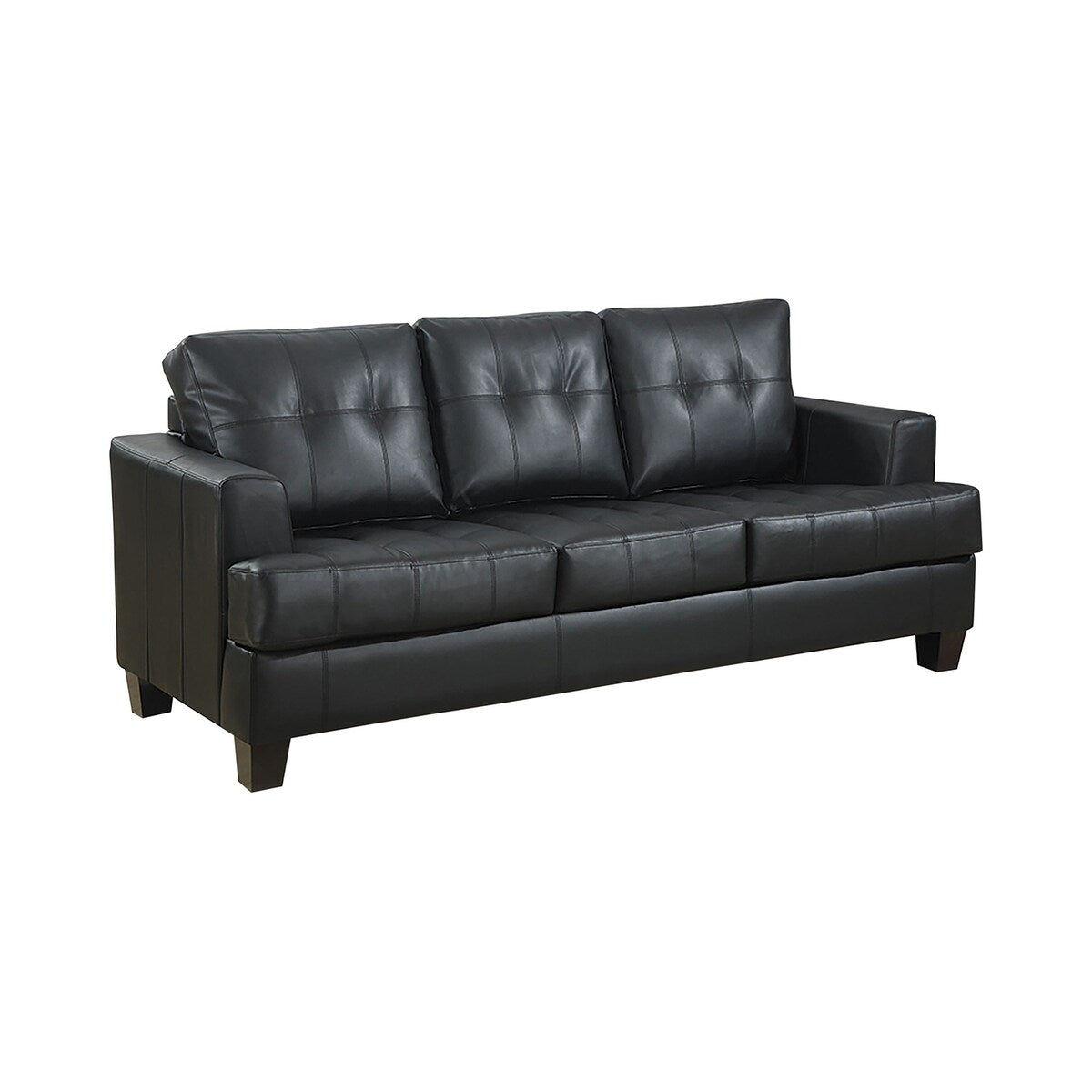 Upholstered Sleeper Sofa with Tufted, Black
