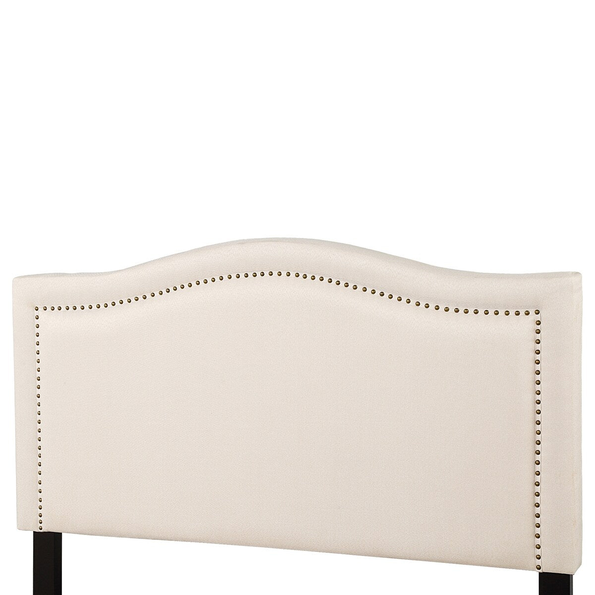Upholstered Standard Bed, Beige, Queen