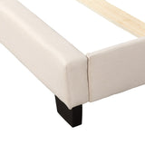 Upholstered Standard Bed, Beige, Queen