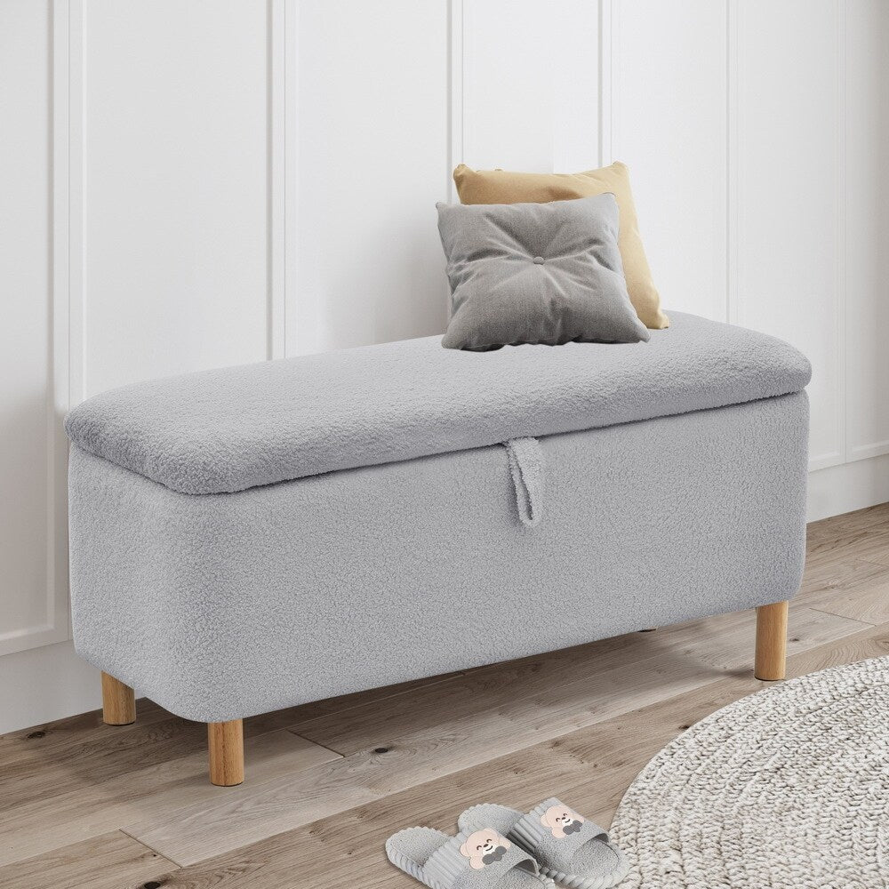 Upholstered Storage Entryway Bench