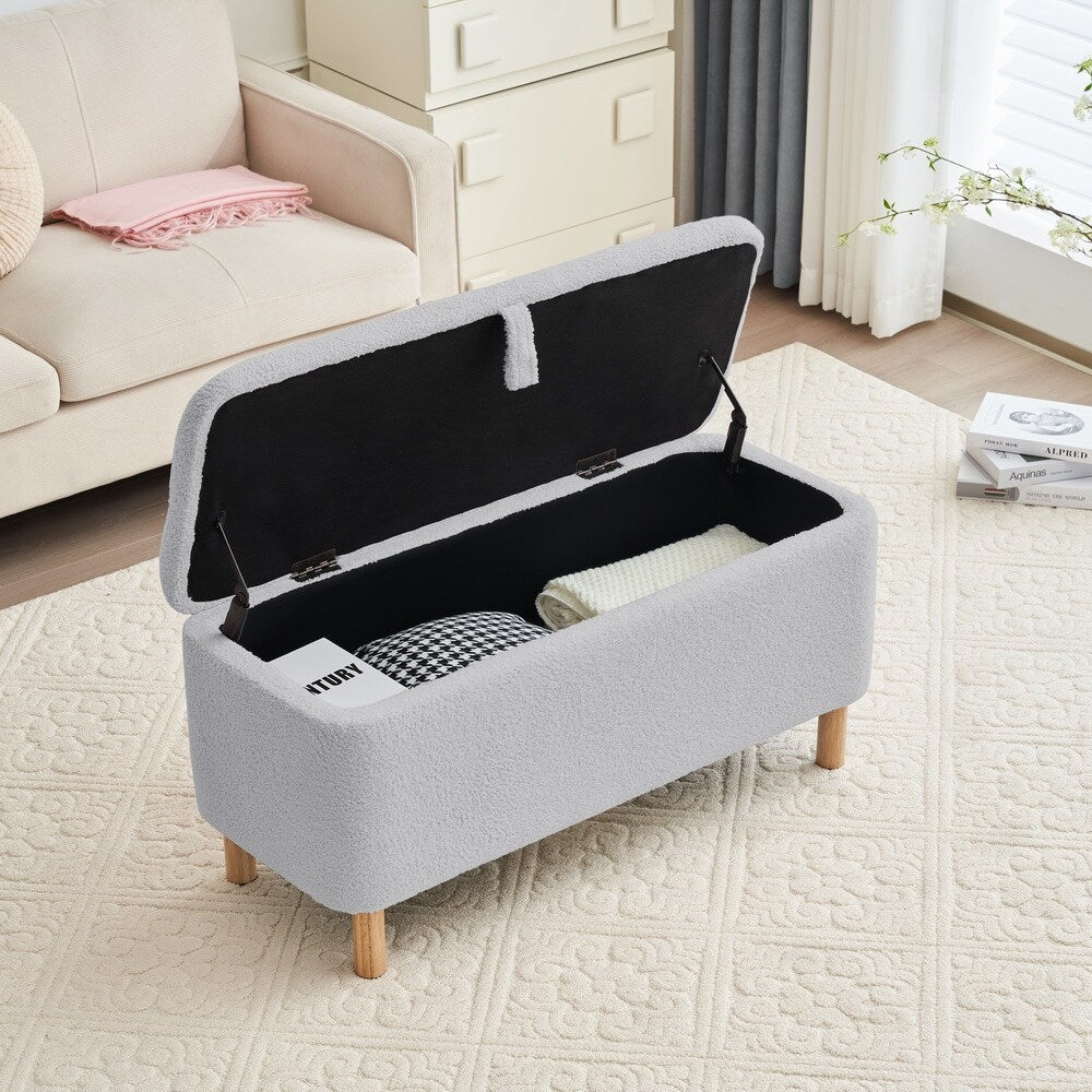 Upholstered Storage Entryway Bench