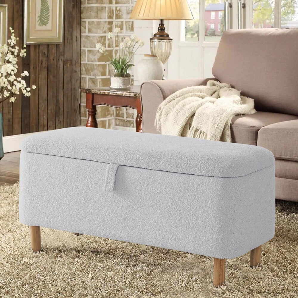 Upholstered Storage Entryway Bench