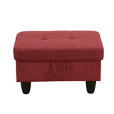 Upholstered Storage Ottoman with Legs, Tough Wood Frame