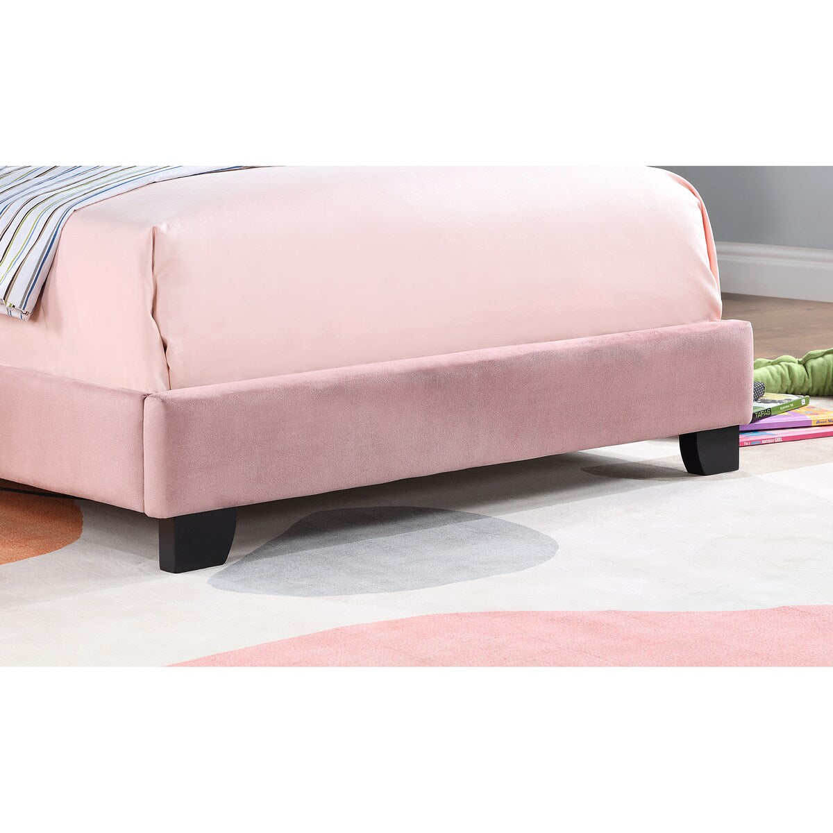 Upholstered Twin Size Platform Bed for Kids