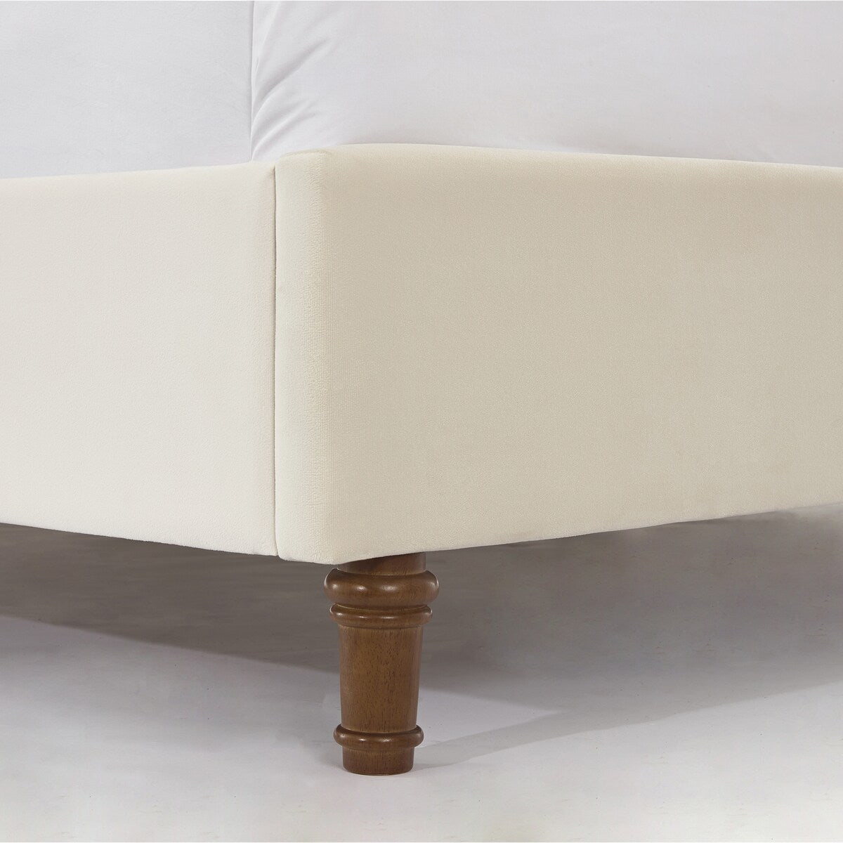 Upholstered Velvet King Bed,54" High Wingback Headboard with Hand Buttoned Tufting