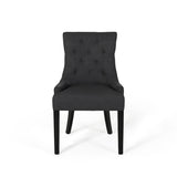 Upholstered Wing- Dining Chair with Backstitching and Solid Wood Legs,Set of 2