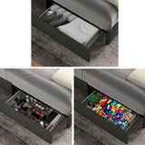 Upholstered Wingback Platform Bed with Patented 4 Drawers Storage
