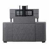 Upholstery TV Platform Bed Frame with Height- adjustable Headboard and Support Legs