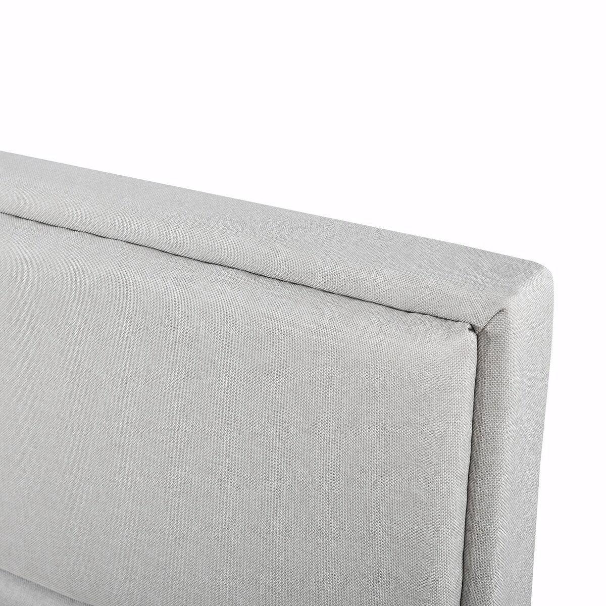 Upholstery TV Platform Bed Frame with Height- adjustable Headboard and Support Legs