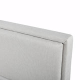Upholstery TV Platform Bed Frame with Height- adjustable Headboard and Support Legs
