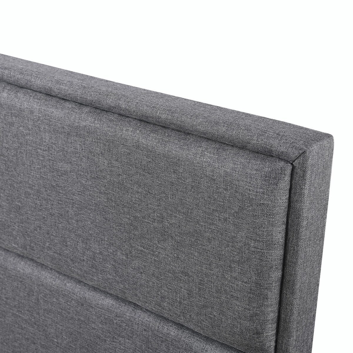 Upholstery TV Platform Bed Frame with Height- adjustable Headboard and Support Legs