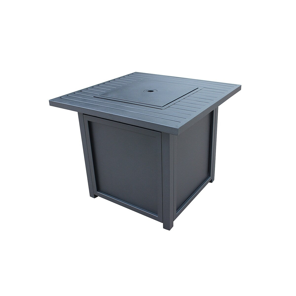 Upland 30" Slat Top Gas Fire Pit TableBlack