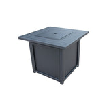 Upland 30" Slat Top Gas Fire Pit TableBlack