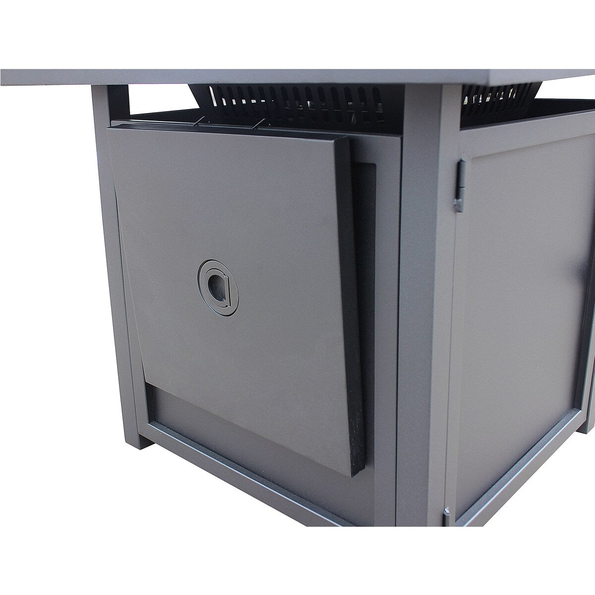 Upland 30" Slat Top Gas Fire Pit TableBlack