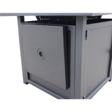 Upland 30" Slat Top Gas Fire Pit TableBlack