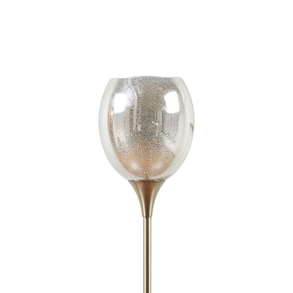 Uplight Floor Lamp with Mercury Glass Shade for living room,bedroom,and dining room