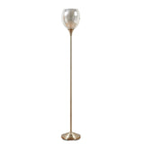 Uplight Floor Lamp with Mercury Glass Shade for living room,bedroom,and dining room