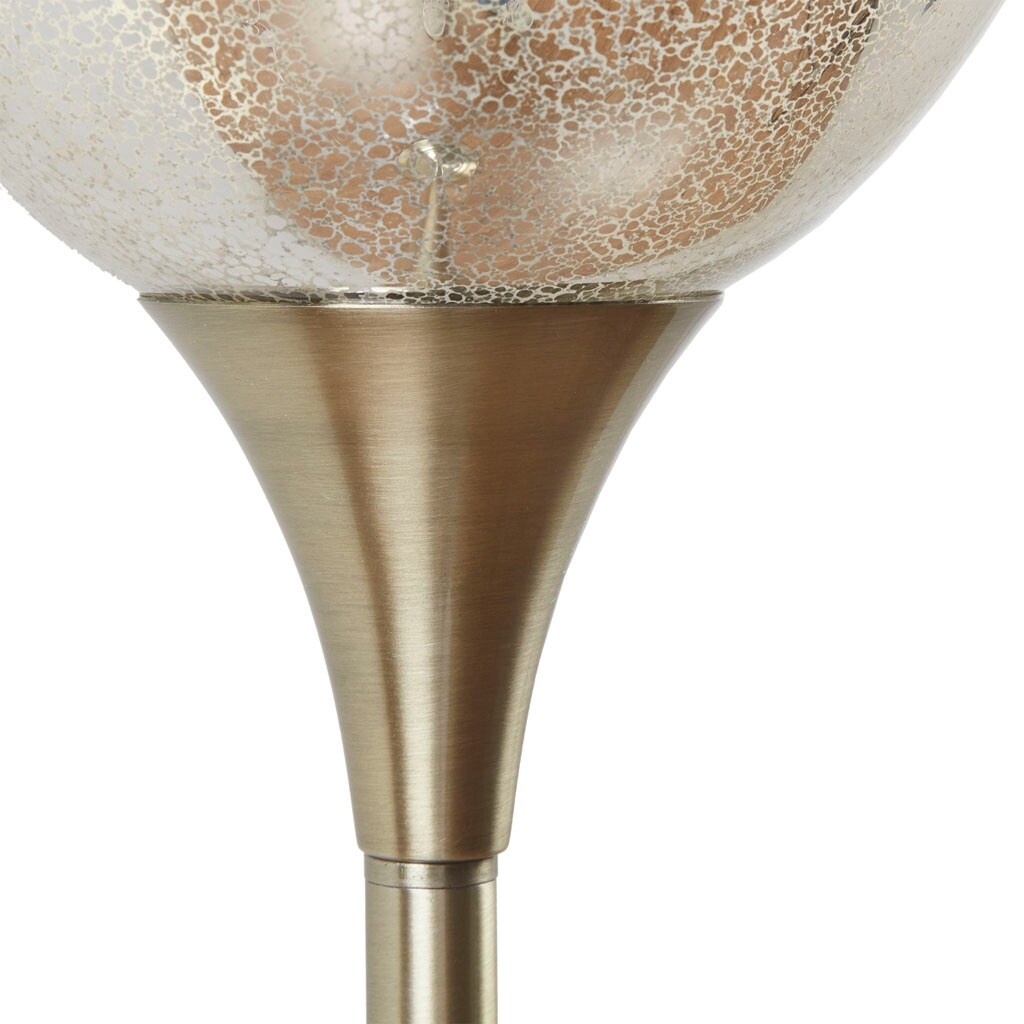 Uplight Floor Lamp with Mercury Glass Shade for living room,bedroom,and dining room