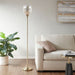 Uplight Floor Lamp with Mercury Glass Shade for living room,bedroom,and dining room