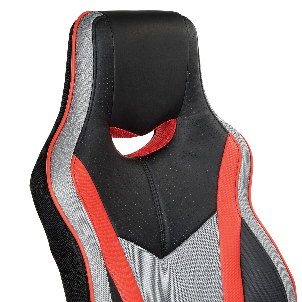 Uplink Gaming Chair in Faux Leather with Red Accents