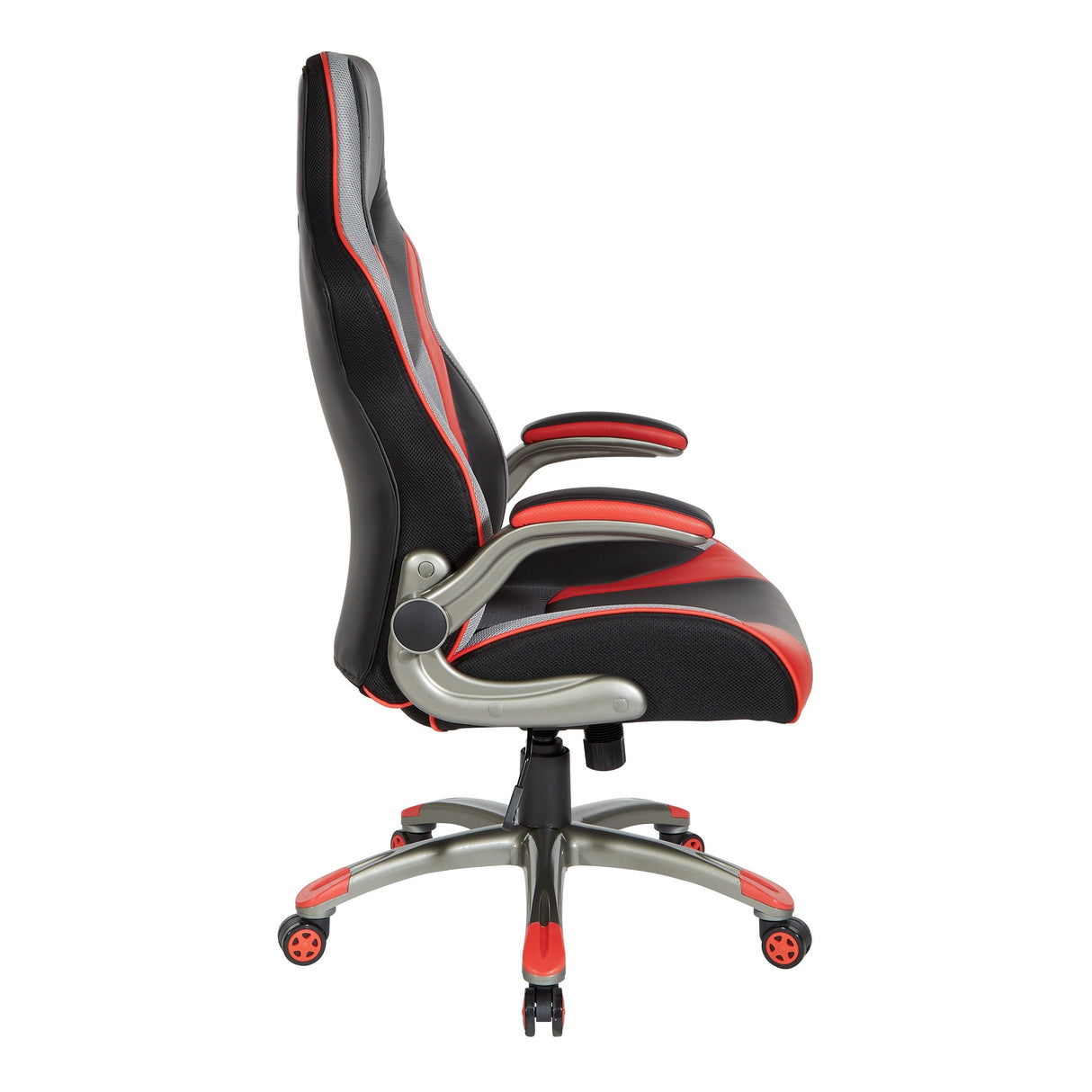 Uplink Gaming Chair in Faux Leather with Red Accents