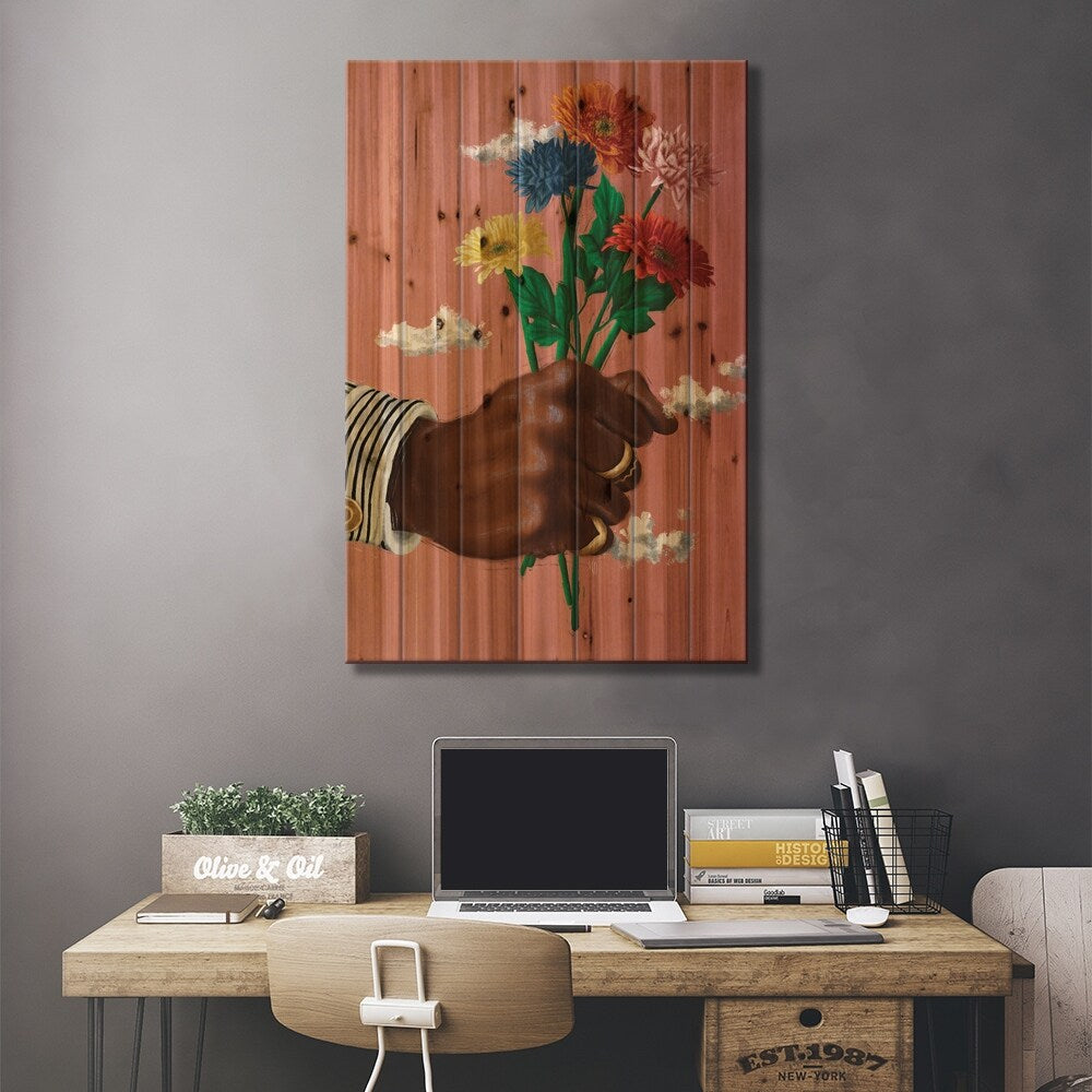 Ups Print On Wood by Roll Up and Paint - Multi-Color