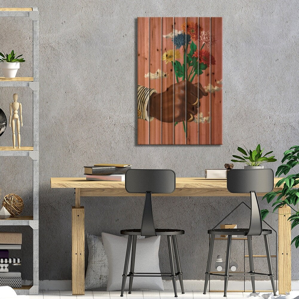 Ups Print On Wood by Roll Up and Paint - Multi-Color