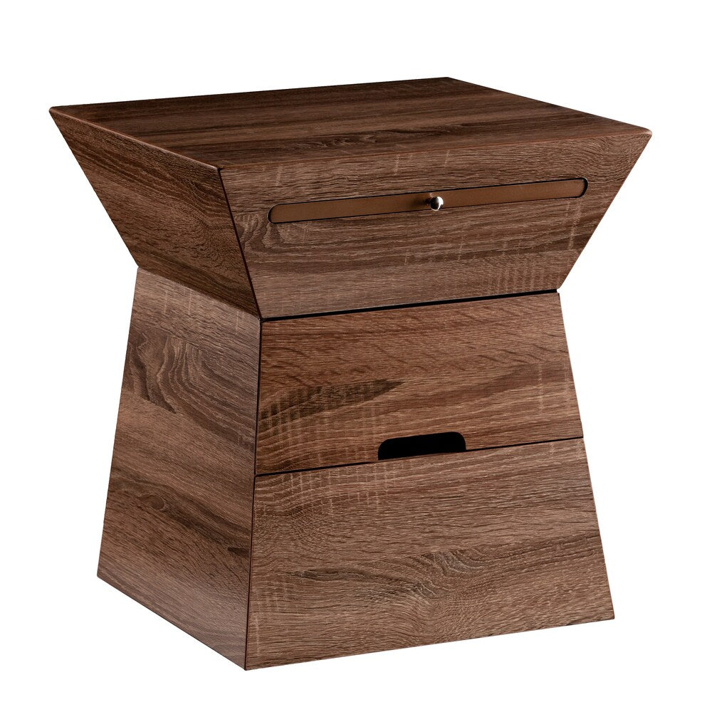 SEI Furniture Diana Geometric Storage Accent Table