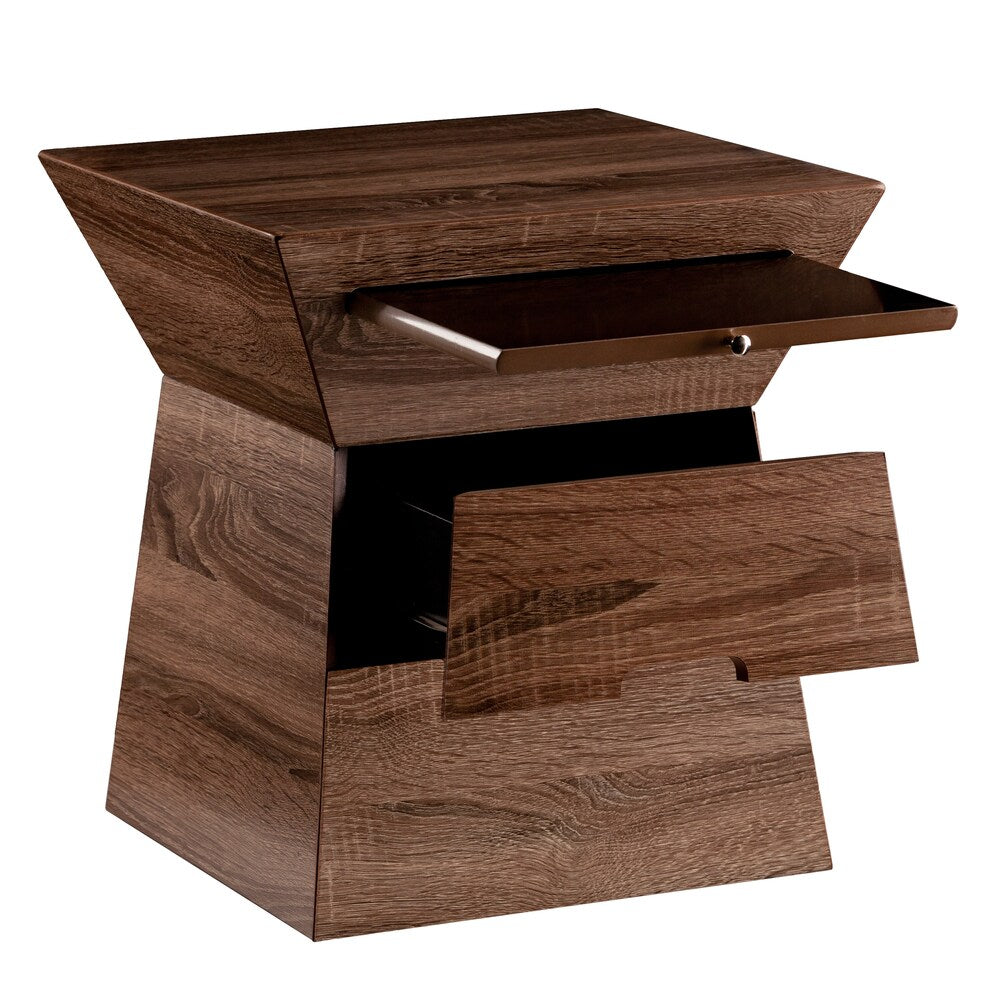 SEI Furniture Diana Geometric Storage Accent Table