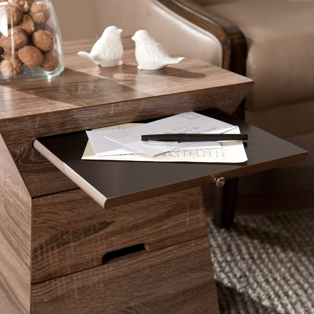 SEI Furniture Diana Geometric Storage Accent Table
