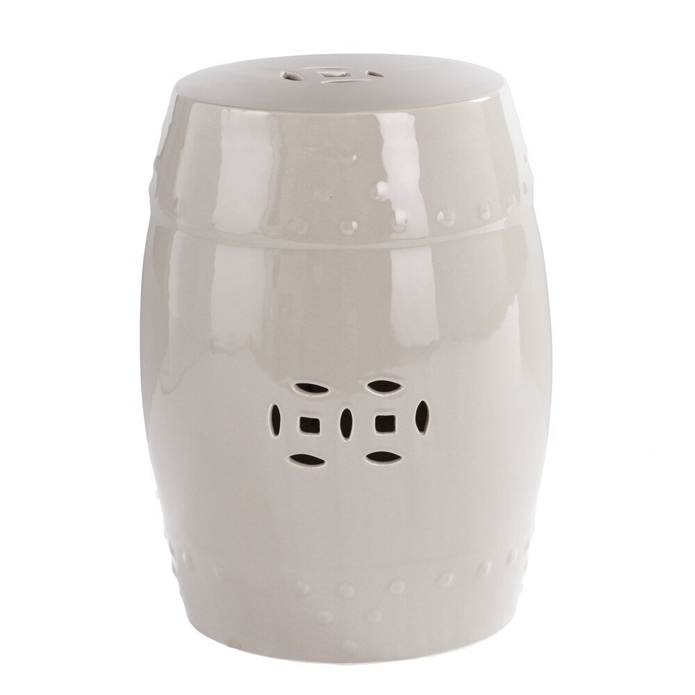 SEI Furniture Salinas Opal Gray Ceramic Indoor/ SEI Furniture Outdoor Accent Table/ Garden Stool