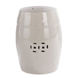 SEI Furniture Salinas Opal Gray Ceramic Indoor/ SEI Furniture Outdoor Accent Table/ Garden Stool