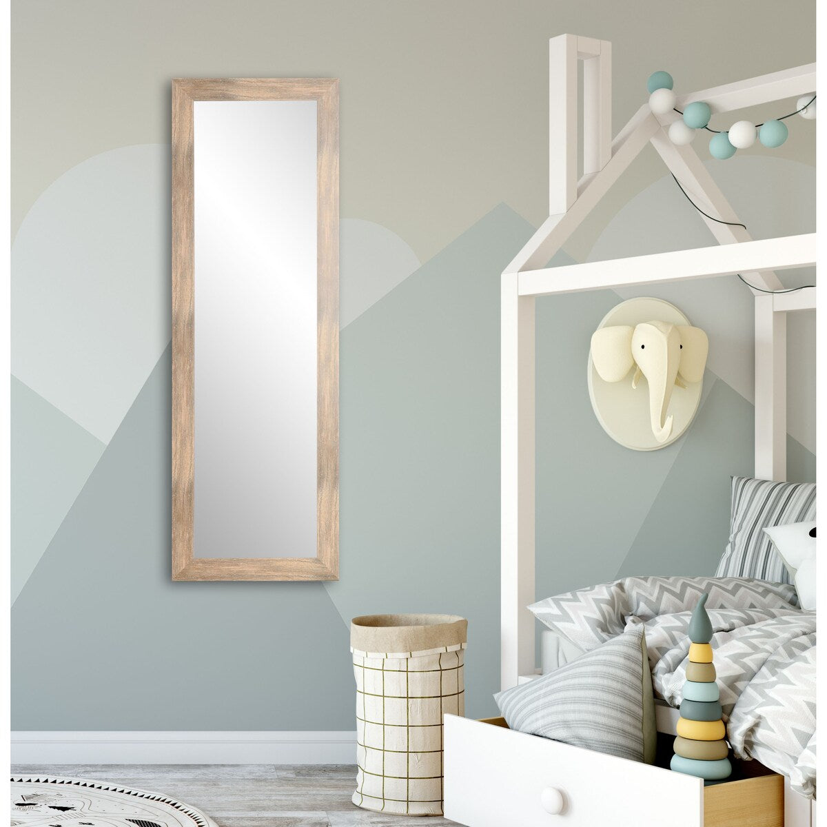 Urban Country Accent Mirror - Weathered Brown