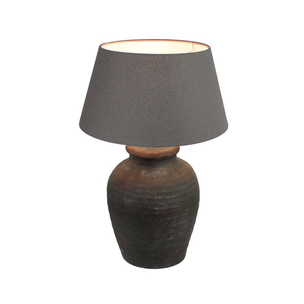Urban Designs 22-Inch Rusted Gray Ceramic Table Lamp