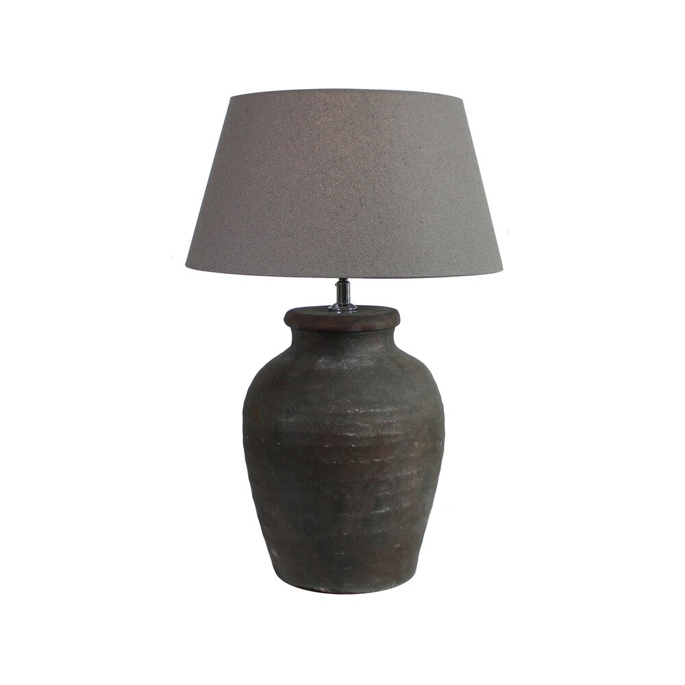 Urban Designs 22-Inch Rusted Gray Ceramic Table Lamp