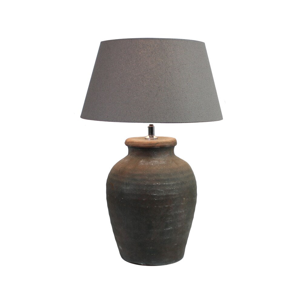 Urban Designs 22-Inch Rusted Gray Ceramic Table Lamp