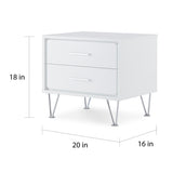 Urban Designs Linear Collection 2-Drawer Nightstand